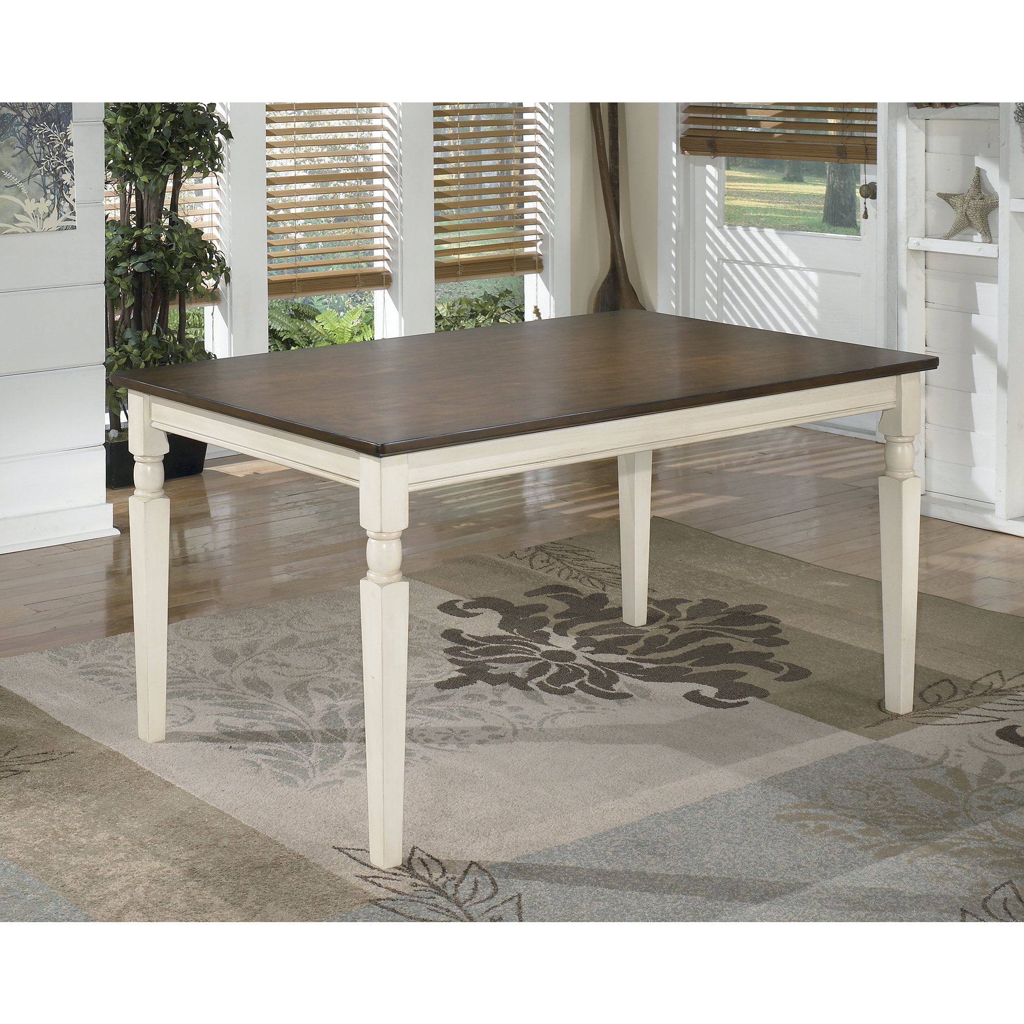 White and brown table discount