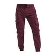 thumbnail image 4 of Luiryar Cargo Pants for Men Cotton Joggers Casual Slim Fit Tactical Pants with Multi Pockets, 4 of 8