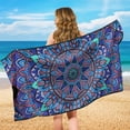 thumbnail image 6 of XYZCANDO Car Seat Towel Cover Washable Car Seat Towel Covers for Hiking Beach Gym, Towel Car Seat Cover Non-Slip Fit, Blue Mandala Pattern, 6 of 11