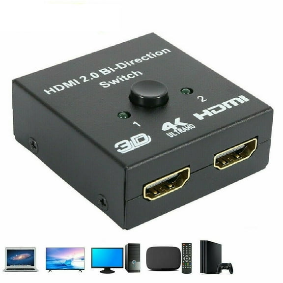 Simyoung HDMI 2.0 HDTV Switch Switcher Splitter Bi-Direction Hub HDCP 2x1 1x2 In Out 4K