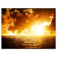 thumbnail image 2 of Fiery Sunlight in Beach during Sunset - Seascape Canvas Art Print, 2 of 3