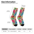 thumbnail image 5 of Yiaed Peacock Feathers And Flowers Print Great elasticity Crew Socks Sports socks for Men and Women, 5 of 5