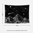 thumbnail image 2 of Tapiz de noche estrellada, tapiz de montaña, tapiz de estrella lunar, tapiz blanco y negro, dormitorio, sala de estar, 2 of 5