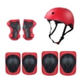 thumbnail image 4 of 7 PCS Kids Gues de protección contra para bicicletas Conjuntos de equipos de guardia, absorción de choque, codo manual, rodillas para deporte Rojo, 4 of 9