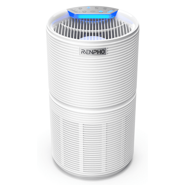 RENPHO Air Purifier for Home Large Room Up to 600 Sq.ft, H13 True HEPA Filter 5-Stage Air Cleaner, Odor Eliminators for 99.97% Allergies, Smoke, Odors, Dust, Pollen, Pets Dander