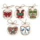 thumbnail image 2 of Christmas Themed Hanging Wooden Christmas Tree Decoration Pendants 5 Pack, 2 of 7