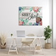 thumbnail image 2 of Stupell Industries She Shed Typography Rustic Country Floral Sign, 36 x 48, Designed by Jennifer Ellory, 2 of 6