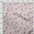 thumbnail image 3 of oneOone Cotton Silk Red Fabric Florals Craft Projects Decor Fabric Printed By The Yard 42 Inch Wide, 3 of 4