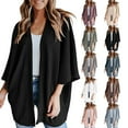 thumbnail image 7 of Aoochasliy Womens Cardigan Clearance Bat Sleeve Long Sleeve Cardigan Loose Coat, 7 of 7