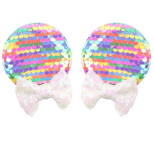 Minnie Bow Ears Clips Kids Bow Hair Clips Mouse Ear Horquillas Festival Mouse Headband Party Hairgrips Barrette Accesorios para el cabello Gao Jinjia LED