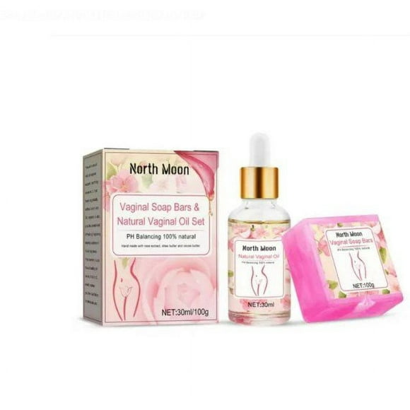 Soap Bars & Natural Yoni Oil Set Natural Yoni Oil Vaginal Wash for Women Feminine Wash Vaginial Deodorants pH Balance Elimina