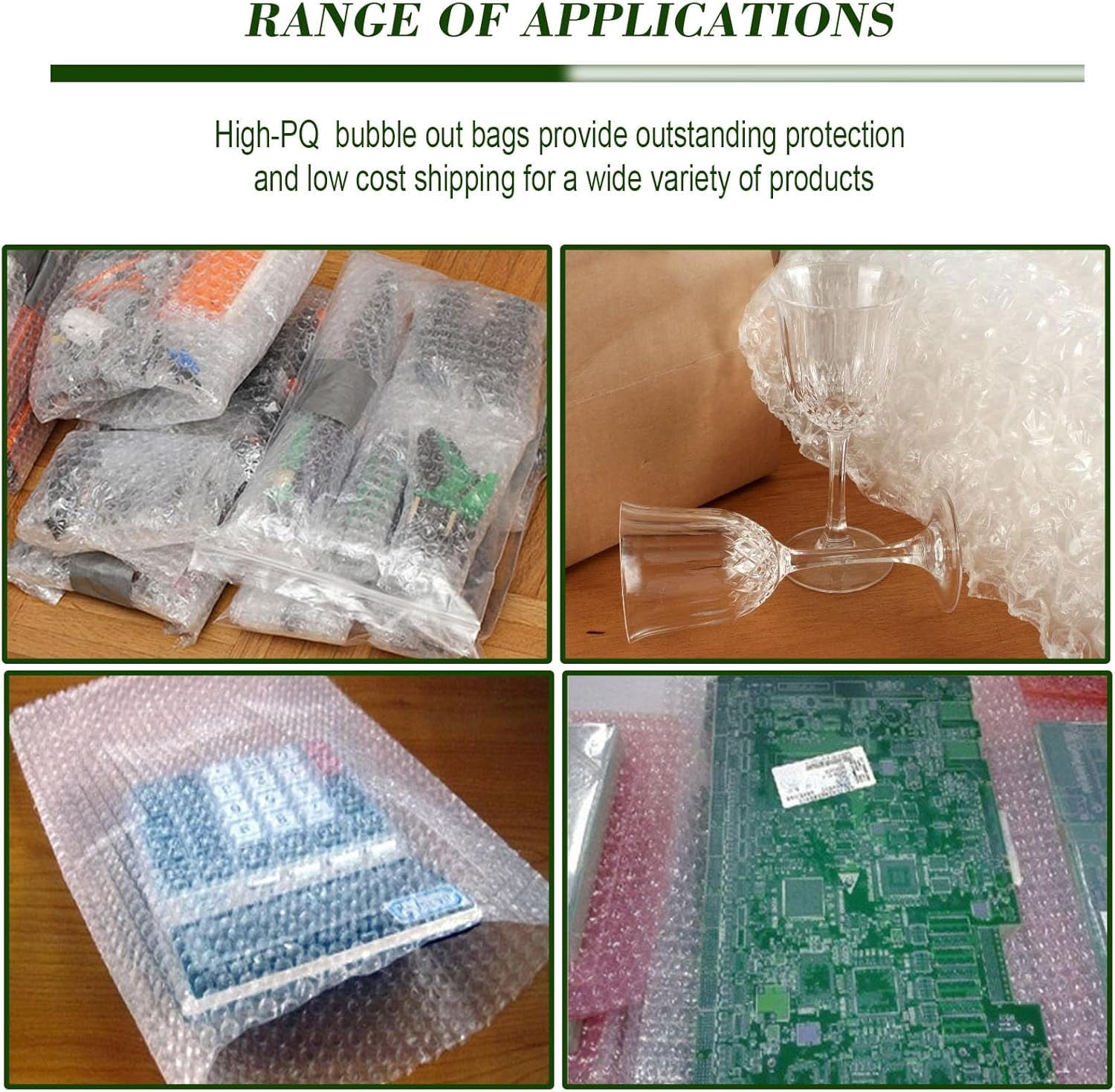 50 Pcs Bubble Pouch Wraps, 6''x10'' Clear Bubble Out Bags for Packing, Double Walled Cushioning Bags for Shipping, Storage and Moving(Not Self-Seal)
