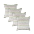 thumbnail image 6 of Set of Four 18" X 18" Green Beach Chevron Cotton Zippered Pillow, 6 of 10