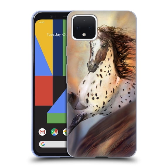Head Case Designs Officially Licensed Simone Gatterwe Horses Wild 2 Soft Gel Case Compatible with Google Pixel 4
