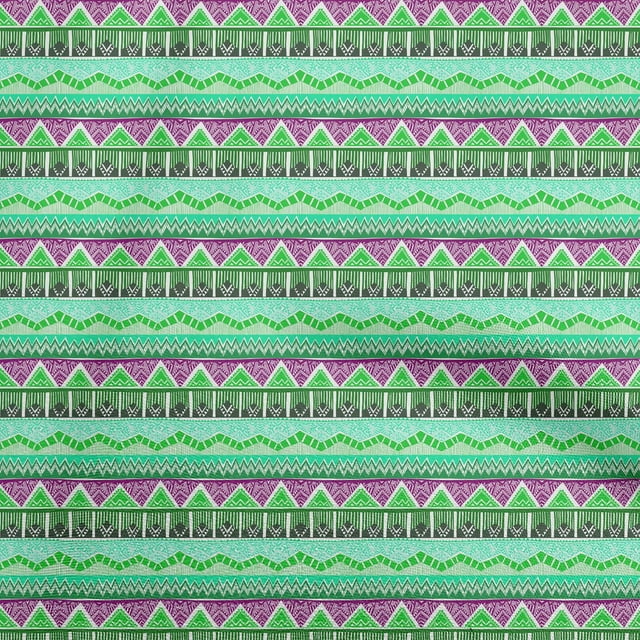 oneOone Cotton Poplin Green Fabric Tribal Sewing Craft Projects Fabric Prints By Yard 42 Inch Wide