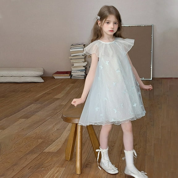 Girls Fashion Casual Birthday Girl Dress Kids Rainbow Tutu Princess Skirt 3T