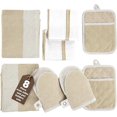 thumbnail image 1 of Casa Platino Juego de Cocina, Paquete de 8, Juego de Toallas y Almohadillas para Ollas con Manoplas para Horno, Lindo Juego de Inicio de Cocina, Manoplas Cortas para Horno y Juegos de Toallas y Paños para Cocina - Beige, 1 of 7