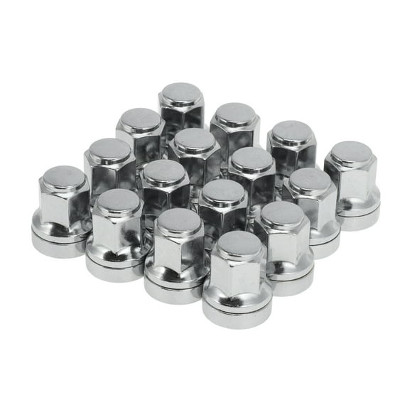Unique Bargains 16 Pcs M14x1.5 Lug Nuts for Ford F-250 Super Duty 2017-2023 Alloy Steel Wheel Lug Nuts No.HCPZ1012A/HCPZ1012B Silver Tone