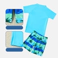 thumbnail image 6 of Tiijoy Boys 2-Piece Swimsuit Short Sleeve Rash Guard Swim Shorts Bathing Suits, Sizes 3-8, 6 of 6