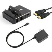 Insten Portable Charger Docking Station [HDMI Out][Type C Charging Port][3-Port USB][Charge & Play] for Nintendo Switch (with 3' HDMI Cable & AC Power Adapter)
