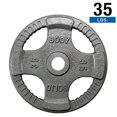 thumbnail image 2 of Body-Solid Gray Grip Cast Iron Olympic Plates 2.5, 5, 10, 25, 35, 45 lb. 25 lb., 2 of 6