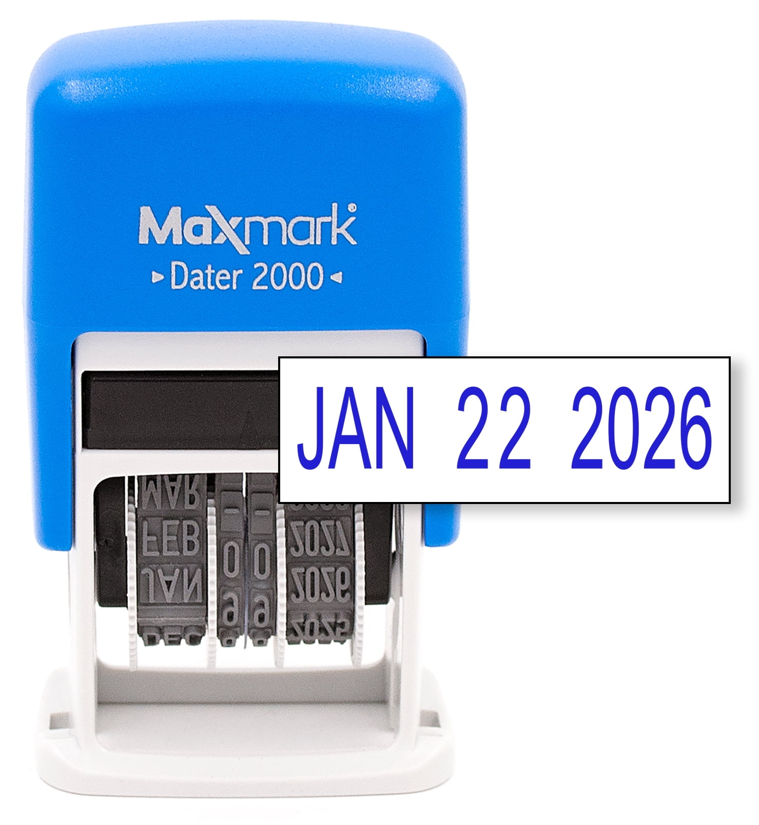 MaxMark Dater 2000, Self Inking Date Stamp with Blue Ink