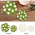thumbnail image 3 of SKYSONIC Cute Santa Claus Xmas Pot Holders Trivets, 2 Pcs Heat Resistant Trivets,Christmas Red Gnomes Cotton Thread Weave Mats for Hot Pads Pans Pot Bowl Teapot for Kitchen Decor, 3 of 7