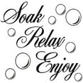 thumbnail image 2 of 1Pc Bathroom Wall Decals,Peel And Stick Soak Relax Enjoy Stickers,Wall Art Decal Quotes Stickers,Beautiful Art Words Decor for Home Bedroom Living Room,Wall Stickers for Murals Room Decor16.14"X9.44", 2 of 7