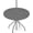 Dark Gray, variant on Beige Round Fitted Outdoor Tablecloth with Umbrella Hole and Zipper, Waterproof Elastic Table Cloths, Table Cover for Patio Picnic, 36"-44"