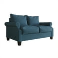thumbnail image 4 of Castle Place Linen Upholstered Loveseats, Blue, 4 of 5