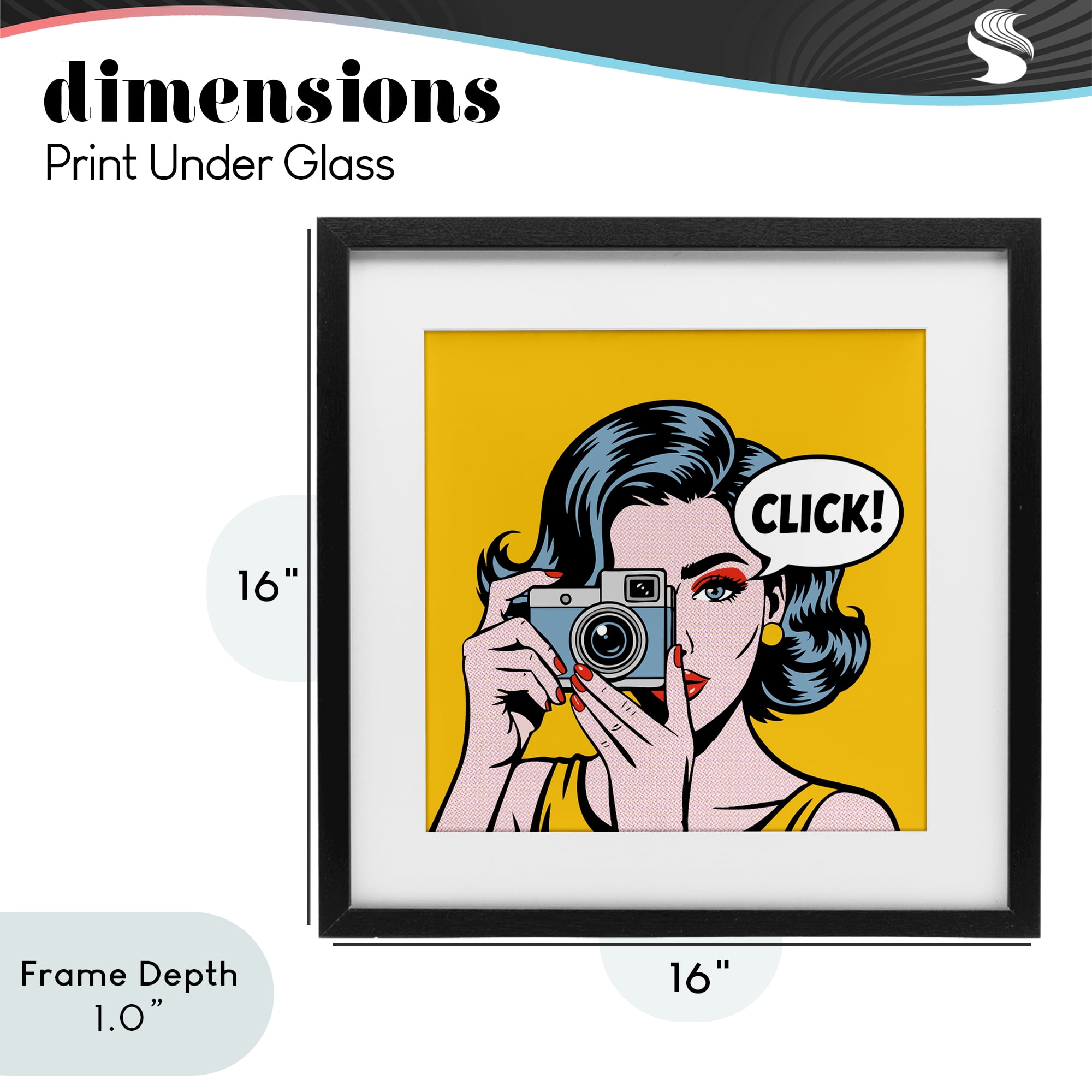 Stupell Industries Click Retro Photographer Black Framed Print Under Glass, design by Andreas Magnusson