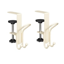 Mupvlun 2-in-1 Fireplace Stocking and Garland Hanger, Adjustable Metal Mantle Hooks, 2 in 1 Holder Stand for Outdoor Christmas Decor (2pcs) A