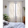thumbnail image 3 of Yellow Grey Botanical Sheer Curtains 63 Inch Length 2 Panels Set for Living Room/Bedroom, Spring Floral Summer Farmhouse Kitchen Curtains Grommet Semi-Sheer Curtains Window Treatments 42"x63"x2, 3 of 7