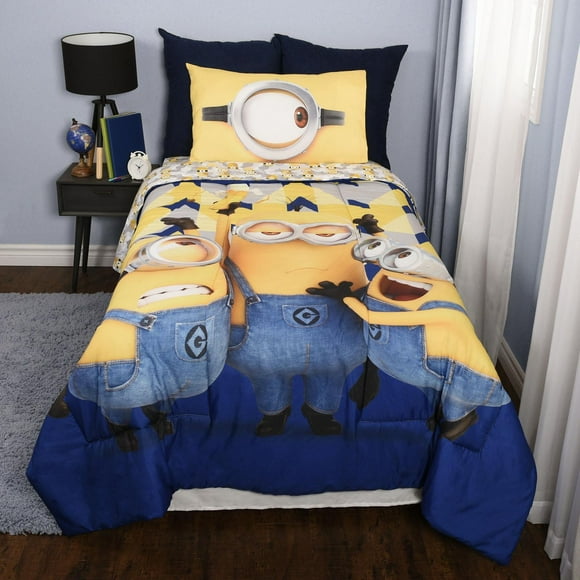 Ensemble de literie 4 pièces pour lit simple de Minions Détestable Moi
