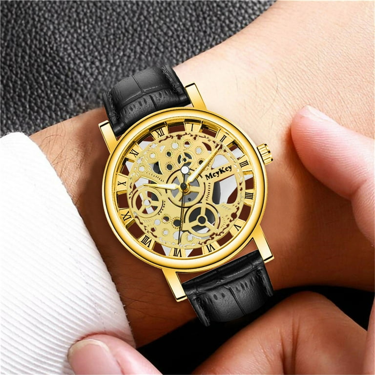 Bicoasu Christmas Must Have Watches for Men Fashion Men s Leather Alloy Watches Quartz Wrist Watch Business Watches Buy 2 Get 1 Free