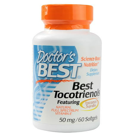 Doctor's Best Tocotrienols avec Tocomin SupraBio vitamine E capsules, 60 Ct
