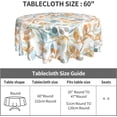 thumbnail image 2 of Autumn Fall Round Tablecloth 60 Inch Thanksgiving Tablecloth Watercolor Fallen Leaves Decorative Table Cloth with Waterproof Polyester for Holiday Kitchen Dining Room Outdoor Patio Party, 2 of 6