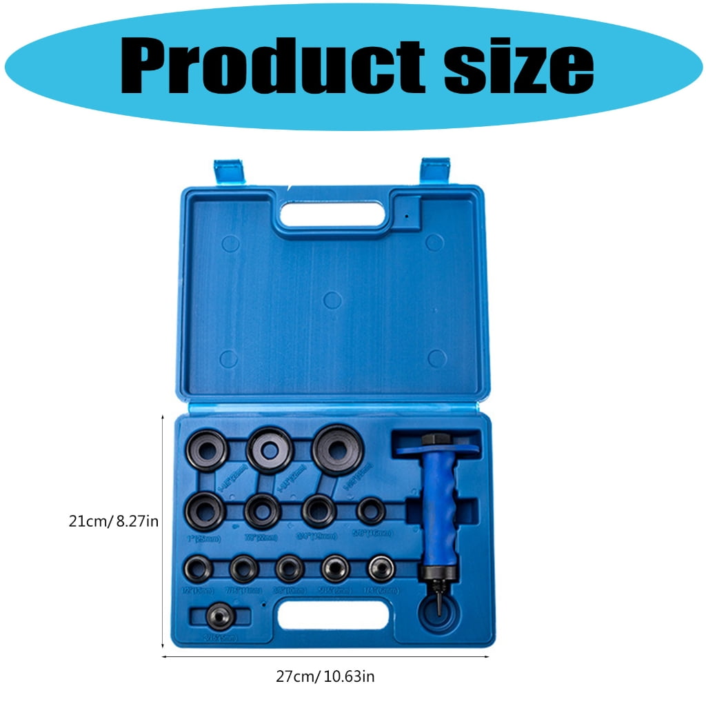 Leather Punch Tool Kit With 13 Size High Carbon Steel Ergonomic Handle Hollow Punch Set For Precise Hole Cutting