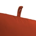 thumbnail image 4 of Jordan Manufacturing Sunbrella 45" x 22" Canvas Terracotta Red Solid Rectangular Outdoor Chair Cushion with Ties and Hanger Loop, 4 of 11