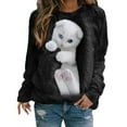 thumbnail image 4 of Womens Crewneck Sweatshirts Long Sleeve Cute Cat Printed Tops Fall Fashion Pullover Shirts 2025, 4 of 4