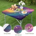 thumbnail image 4 of Colorful Galaxy Pattern Square Fitted Tablecloth with Elastic Edge,Square Table Cover,Washable Elastic Table Cover for Home Kitchen Party Decor 36"x36", 4 of 6