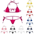 thumbnail image 6 of Womens Brazilian Swimwear Thong Bikini Set Bra G-String Underwear Lingerie, 6 of 9