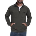 thumbnail image 1 of Pullovers for Men Solid Multi Pocket Half Zipper Stand Collar, 1 of 4