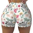 thumbnail image 2 of Lsque Cute Cartoon Sloth Pattern High Waisted Biker Shorts for Women-Tummy Control Fitness Athletic Workout Running Yoga Gym Shorts,Moisture-Wicking-Medium, 2 of 9