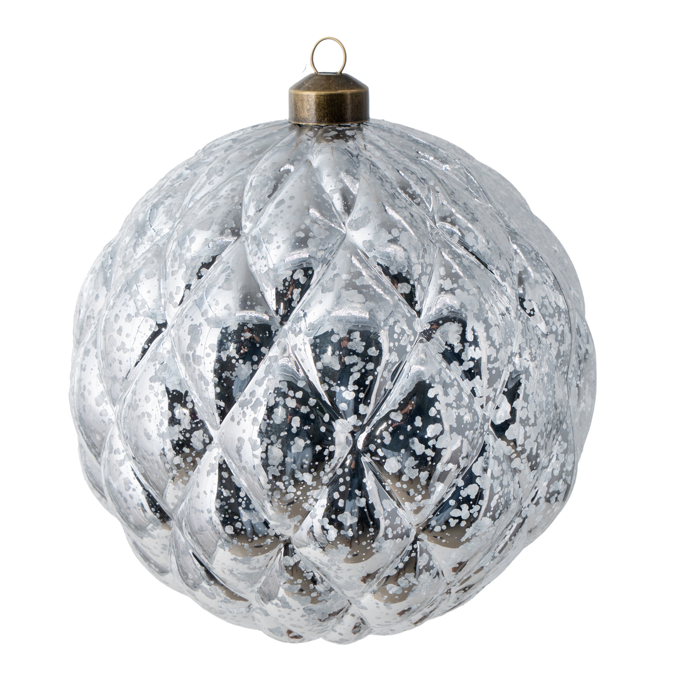 My Texas House 3-Count Silver Mercury-Style Shatterproof Christmas Ornaments