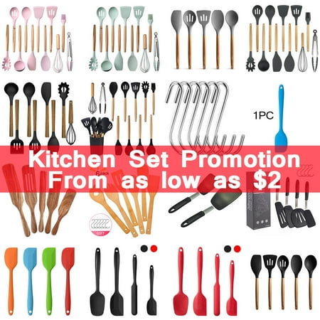 

Silicone Spatula Set Kitchen Utensils for Baking Cooking Mixing Heat Resistant Non Stick Dishwasher Safe Set of 4