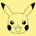 thumbnail image 2 of Men's Pokemon Pikachu Simple Face Outline  Graphic Tee Banana 2X Large, 2 of 4