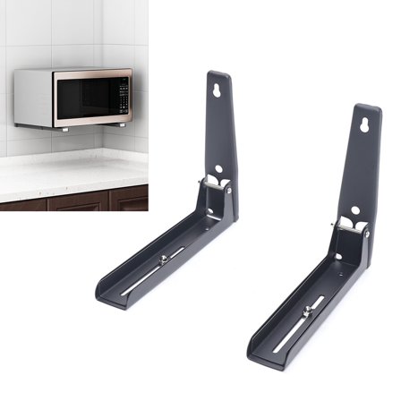 2PCS Foldable Stretch Oven Rack Microwave Oven Stand Kitchen Wall Mount Rack