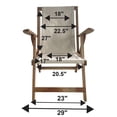 thumbnail image 4 of AmeriHome Acacia and Canvas Folding Arm Chair, 4 of 4