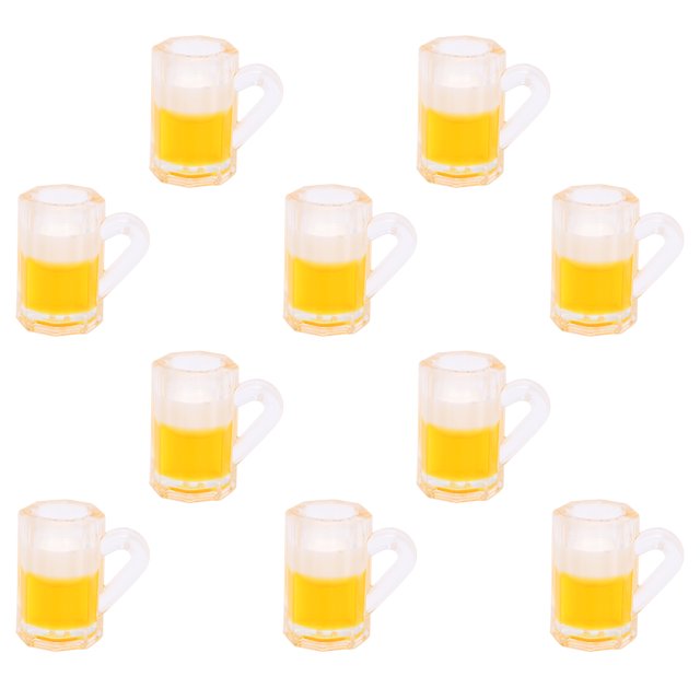 Vaso de cerveza en miniatura BuyWeekMX 10 piezas 1:12 para casa de muñecas